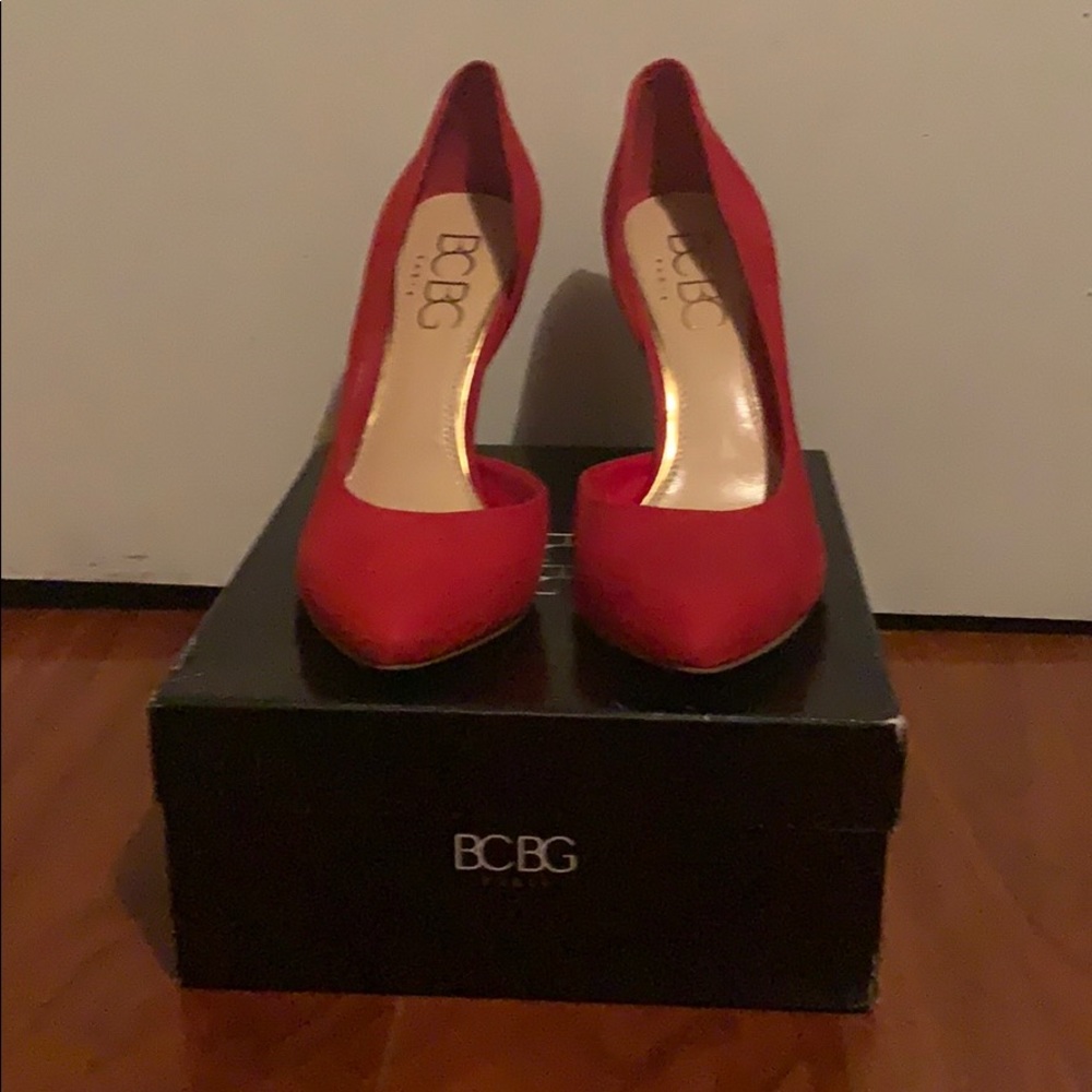 BCBG “Firestarter” Red Heels. Size 8.